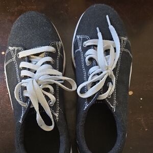 Womens Black and White Steel Toed CSA Shoes